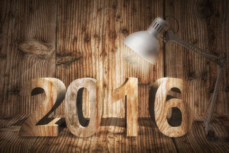 New Year Concept With desktop Lampの写真素材