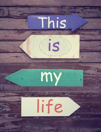 This is My Life sign on a summer dayの写真素材