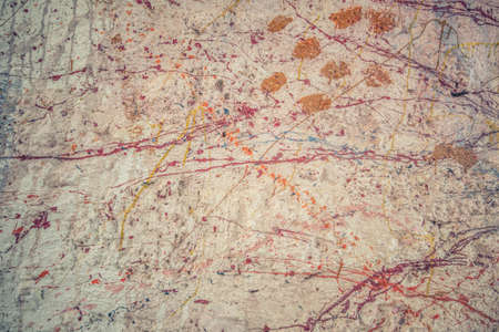Colorful Painters Palette With Paint Stain Abstract Background Texture Close Up