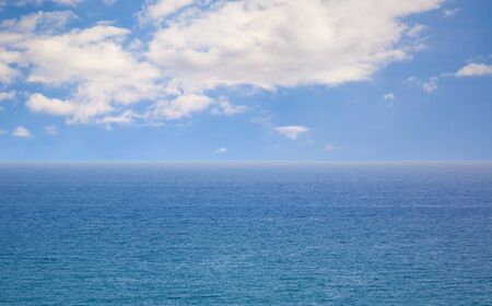 perfect sky and water of oceanの写真素材
