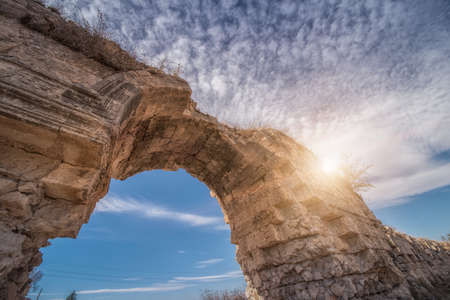 The image ruins of the ancient city wallの写真素材