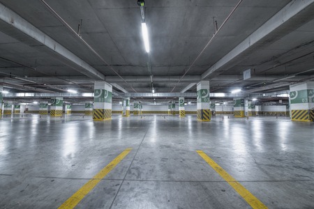 Underground parking Garageの写真素材