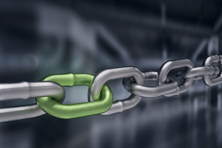 Green different link,3d renderingの写真素材