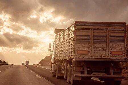 Truck on the roadの写真素材