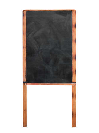 Blank menu blackboard outdoor display isolated with clipping pathの写真素材