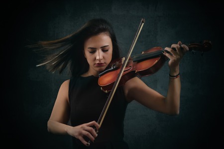 Beautiful Violinist Woman