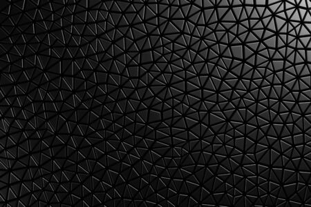 3D Seamless pattern asymmetric and geometric shaped leather background, light and dark gradients of blackの写真素材