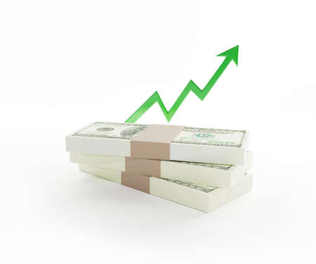 Increasing value of the currency. Analyzing and strategy in financial business. Economy concept in...
