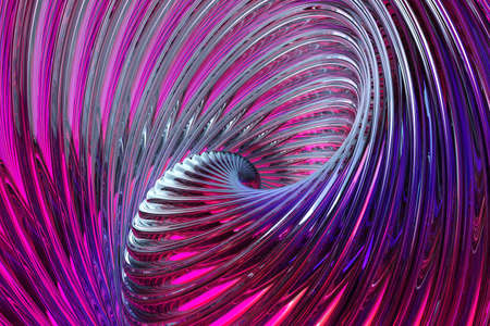 3D pattern symmetric and geometric lines abstract background, neon gradients lined shapes