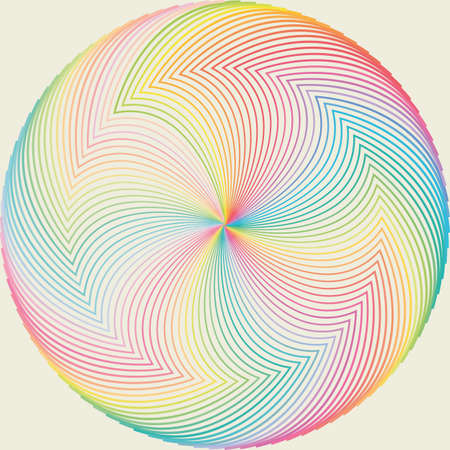 Vector illustration drawing of Spectral multicolored lines in circle abstract pattern and textures. colrful polychrome segment. Vector illustrationのイラスト素材