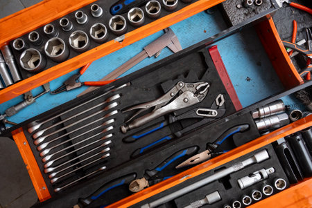 Professional work tools set for technicians in a stylish box