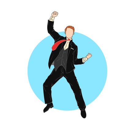 gesture a success manのイラスト素材