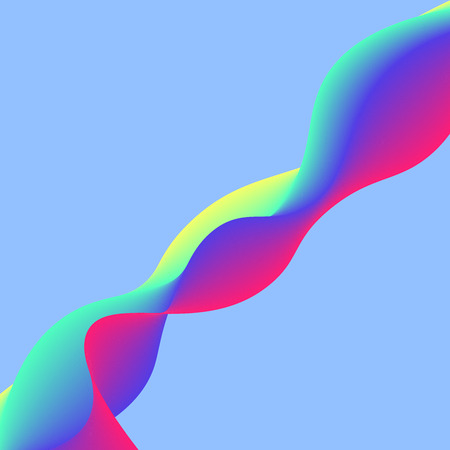 Waves vector pattern background abstract design modern art made of colorful lines like wavy rainbowのイラスト素材