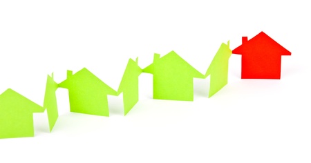 house of paper showing a concept for home and neighborhoodの写真素材