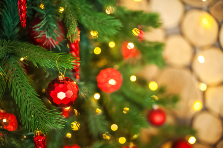 Christmas tree in the form of honeycombs. Christmas treeの写真素材