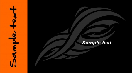 Abstract background with a tribal tattooのイラスト素材