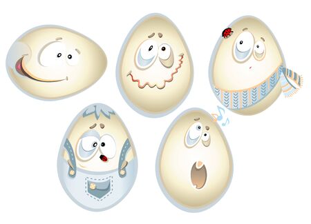 Funny Easter Eggs のイラスト素材