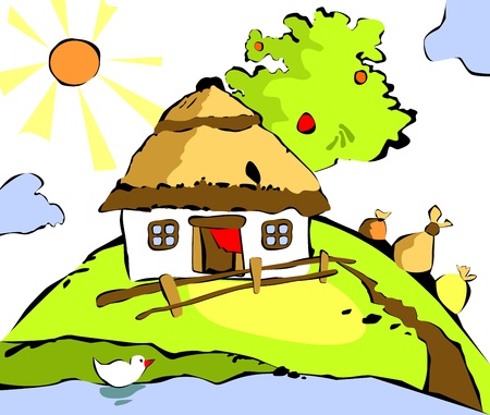 Rural landscape のイラスト素材