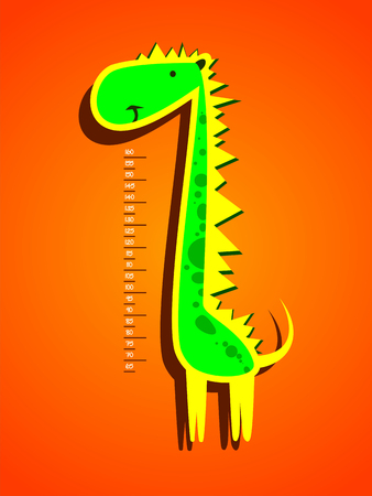 Baby height measure (vector in original proportions, 1:5)のイラスト素材