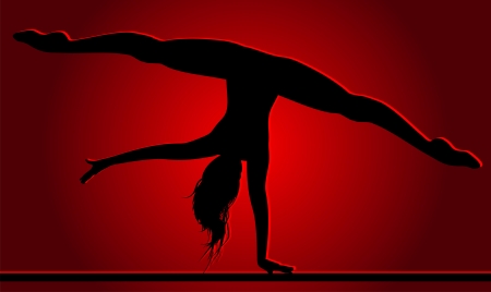 Flexible dancing girlのイラスト素材