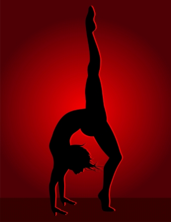 Flexible dancing girlのイラスト素材