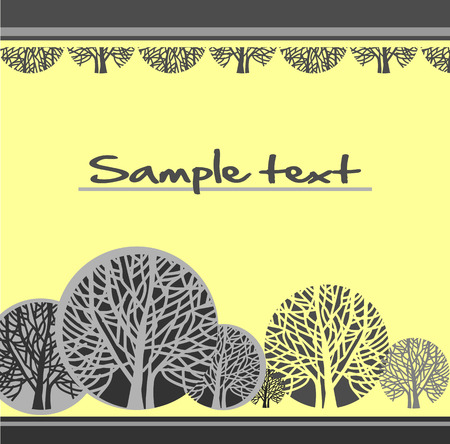 Abstract background with stylized treesのイラスト素材