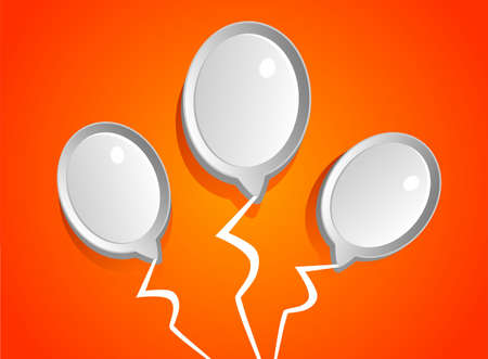 Vector background with abstract white balloonsのイラスト素材