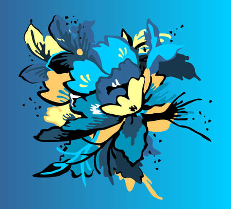 Abstract blooming flowerのイラスト素材