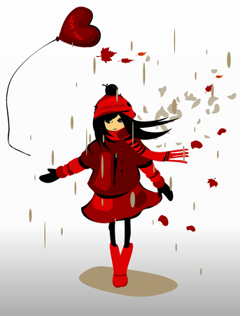 Conceptual vector illustration about unhappy love.のイラスト素材