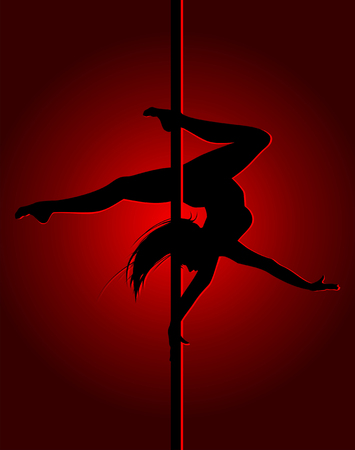 Flexible dancing girlのイラスト素材