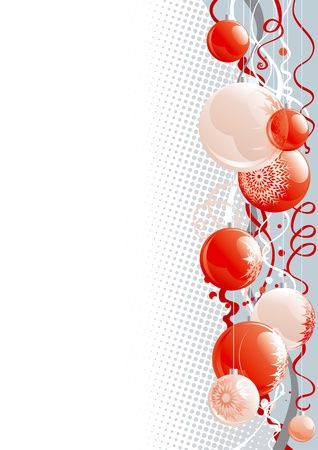 Christmas baubles. Vector illustration of christmas baubles  on pixelate gray backgroundのイラスト素材
