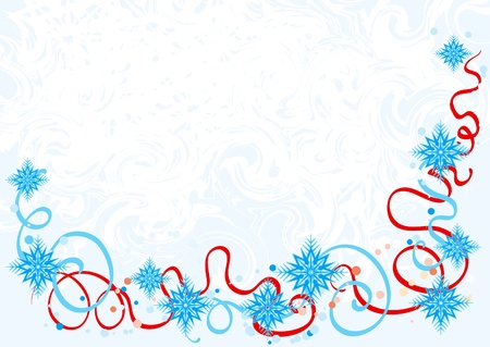 Vector illustration of abstract christmas background with snowflakes のイラスト素材