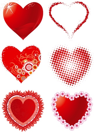 Set hearts. Vector set of hearts for Valentineのイラスト素材