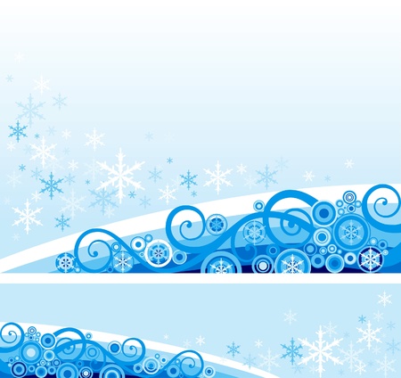 Snow background  abstract  background and banner with snowflakes  のイラスト素材