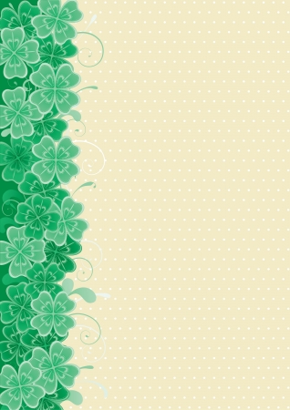 Clover background  Vector abstract  St  Patrick s Day background with clover leaves  のイラスト素材