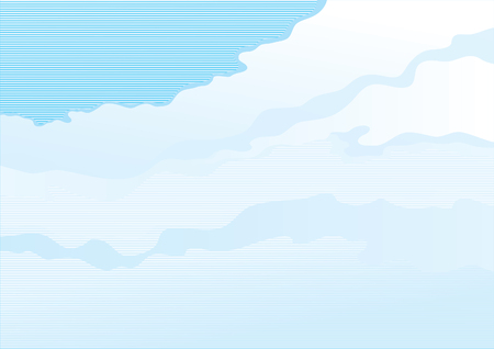 Cloudy sky  Vector background of color sky with cloudsのイラスト素材