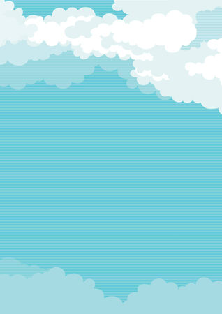 Cloudy sky vertical background of blue sky with clouds のイラスト素材