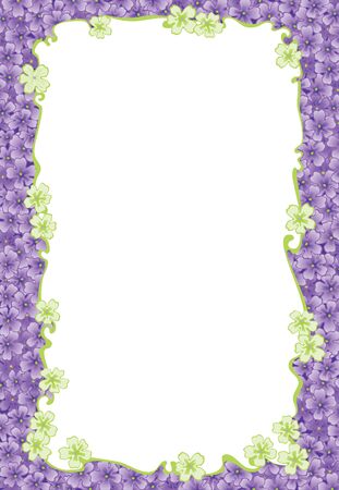 Floral border border of  many spring flowers のイラスト素材