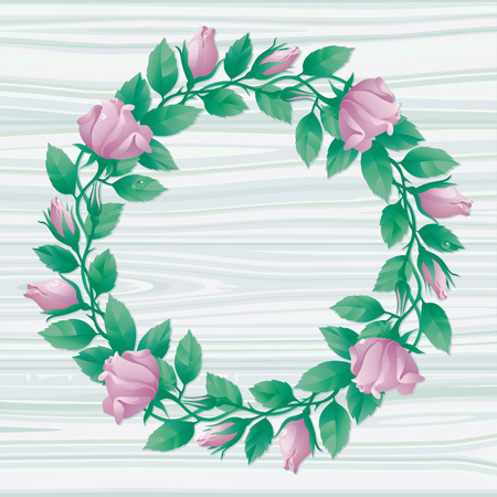 Roses border at Scandi style. Red rose on white backgroundのイラスト素材