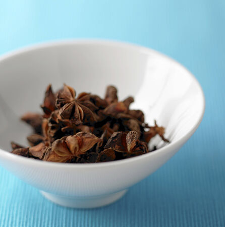 Aniseed on blue backgroundの写真素材