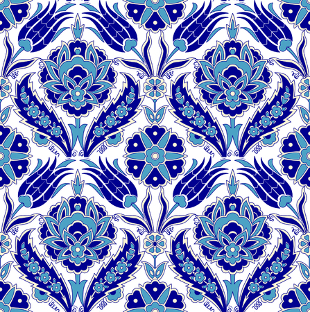 Floral Ornamental pattern. Traditional Arabic seamless ornament.のイラスト素材