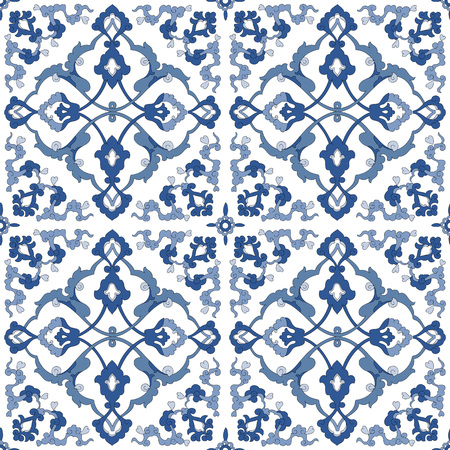 Traditional Arabic ornament seamless. Floral Ornamental pattern. Iznik .Vector. Backgroundのイラスト素材