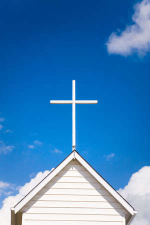 Top of old, small country church.の写真素材