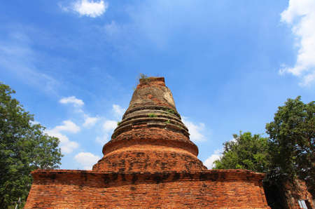 old pagoda in Ayutthaya Thailandの写真素材