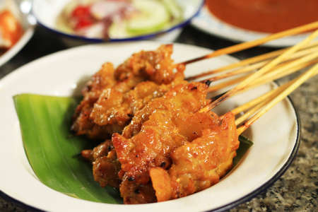   Asian food SATAYの写真素材