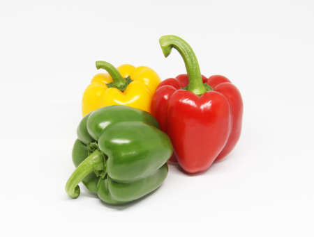 bell pepper on white backgroundの写真素材