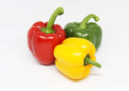 bell pepper on white backgroundの写真素材