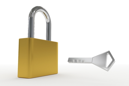 Lock and key.の写真素材