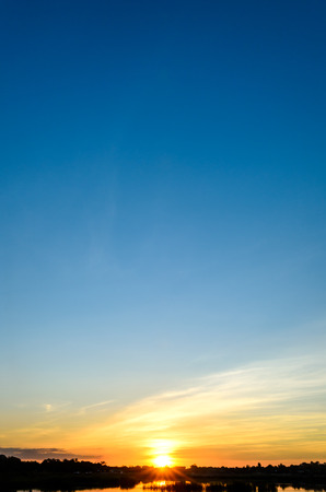 abstract blue and orange background, sunsetの写真素材