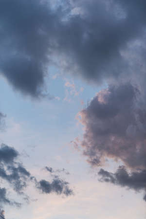 Clouds over sky sunrise blue morning dayの写真素材